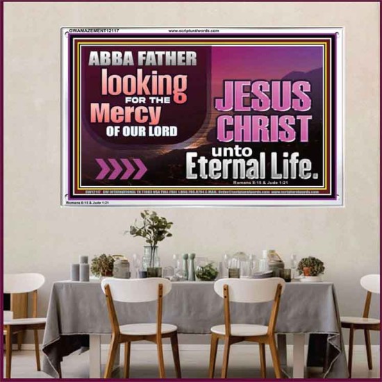 THE MERCY OF OUR LORD JESUS CHRIST UNTO ETERNAL LIFE  Christian Quotes Acrylic Frame  GWAMAZEMENT12117  