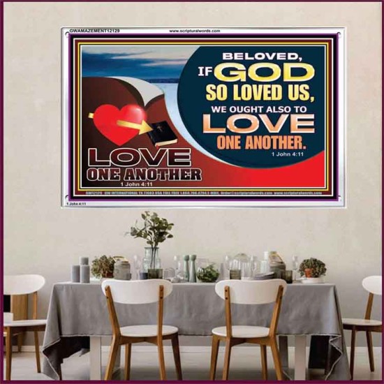 LOVE ONE ANOTHER  Custom Contemporary Christian Wall Art  GWAMAZEMENT12129  