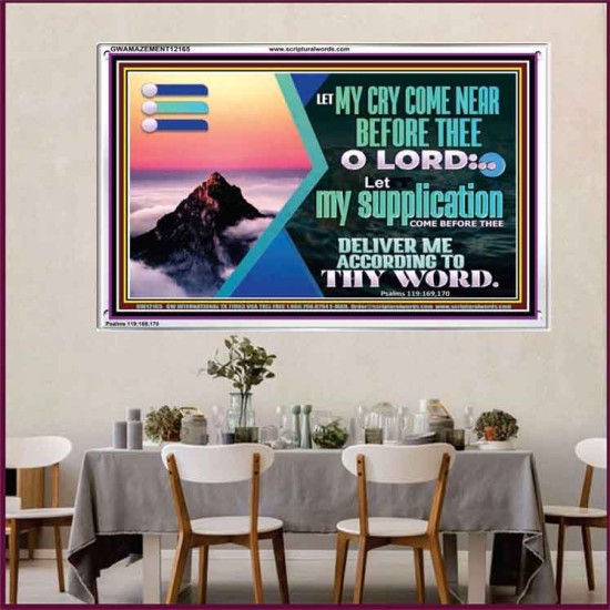LET MY CRY COME NEAR BEFORE THEE O LORD  Inspirational Bible Verse Acrylic Frame  GWAMAZEMENT12165  