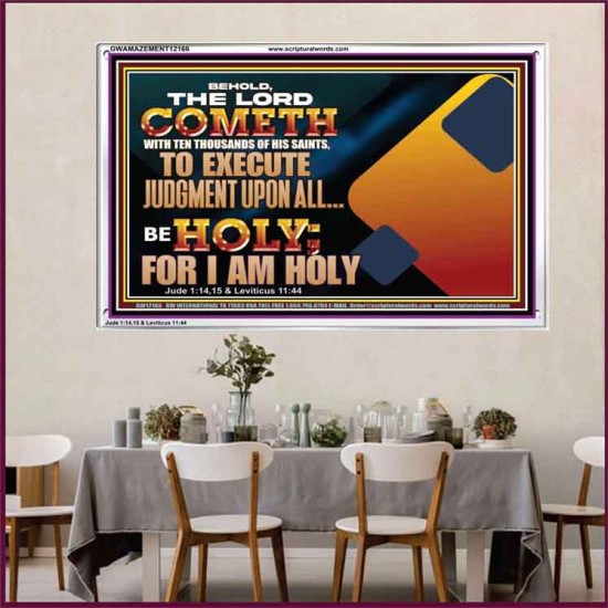 THE LORD COMETH WITH TEN THOUSANDS OF HIS SAINTS TO EXECUTE JUDGEMENT  Bible Verse Wall Art  GWAMAZEMENT12166  