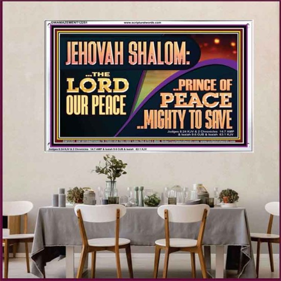 JEHOVAH SHALOM THE LORD OUR PEACE PRINCE OF PEACE  Righteous Living Christian Acrylic Frame  GWAMAZEMENT12251  