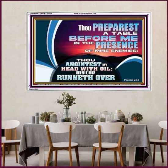 THOU PREPAREST A TABLE BEFORE ME IN THE PRESENCE OF MINE ENEMIES  Children Room  GWAMAZEMENT12318  