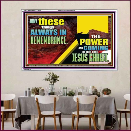 THE POWER AND COMING OF OUR LORD JESUS CHRIST  Righteous Living Christian Acrylic Frame  GWAMAZEMENT12430  