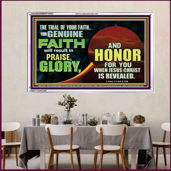 YOUR GENUINE FAITH WILL RESULT IN PRAISE GLORY AND HONOR  Children Room  GWAMAZEMENT12433  