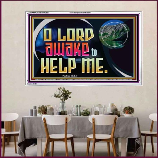 O LORD AWAKE TO HELP ME  Scriptures Décor Wall Art  GWAMAZEMENT12697  