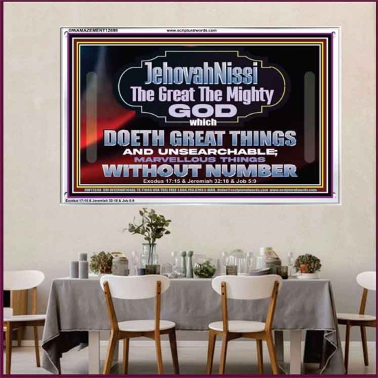 JEHOVAH NISSI THE GREAT THE MIGHTY GOD  Scriptural Décor Acrylic Frame  GWAMAZEMENT12698  