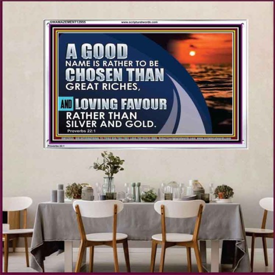 LOVING FAVOUR RATHER THAN SILVER AND GOLD  Christian Wall Décor  GWAMAZEMENT12955  