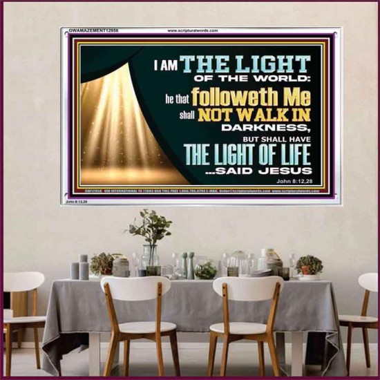 HE THAT FOLLOWETH ME SHALL NOT WALK IN DARKNESS  Modern Christian Wall Décor  GWAMAZEMENT12956  