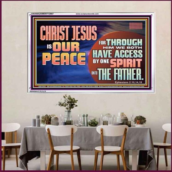 CHRIST JESUS IS OUR PEACE  Christian Paintings Acrylic Frame  GWAMAZEMENT12967  