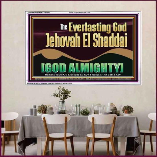 EVERLASTING GOD JEHOVAH EL SHADDAI GOD ALMIGHTY   Scripture Art Portrait  GWAMAZEMENT13101B  