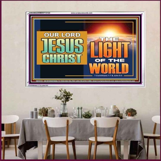 OUR LORD JESUS CHRIST THE LIGHT OF THE WORLD  Bible Verse Wall Art Acrylic Frame  GWAMAZEMENT13122  