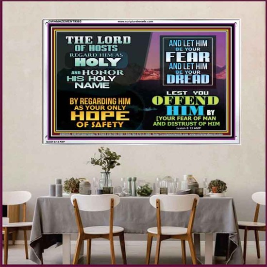 LORD OF HOSTS ONLY HOPE OF SAFETY  Unique Scriptural Acrylic Frame  GWAMAZEMENT9565  