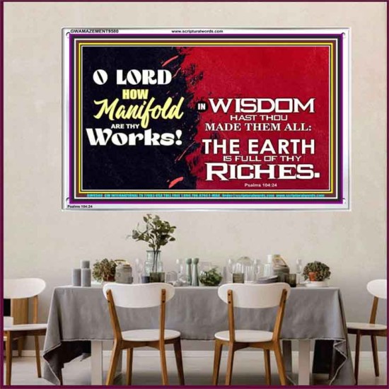 MANY ARE THY WONDERFUL WORKS O LORD  Children Room Acrylic Frame  GWAMAZEMENT9580  