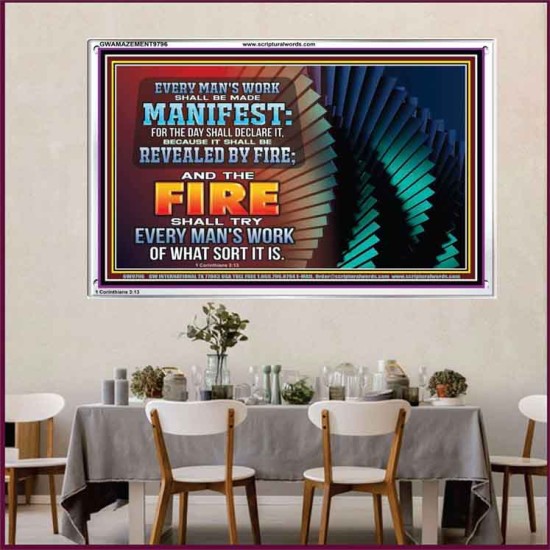 YOUR WORKS SHALL BE TRIED BY FIRE  Modern Art Picture  GWAMAZEMENT9796  