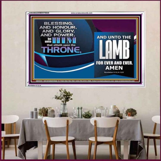 THE ONE SEATED ON THE THRONE  Contemporary Christian Wall Art Acrylic Frame  GWAMAZEMENT9929  