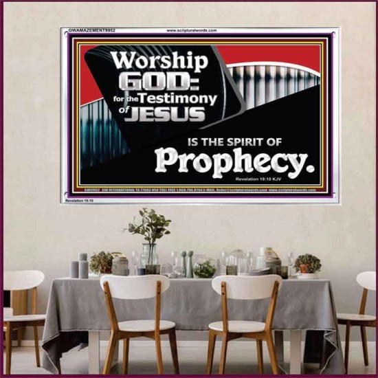 JESUS CHRIST THE SPIRIT OF PROPHESY  Encouraging Bible Verses Acrylic Frame  GWAMAZEMENT9952  