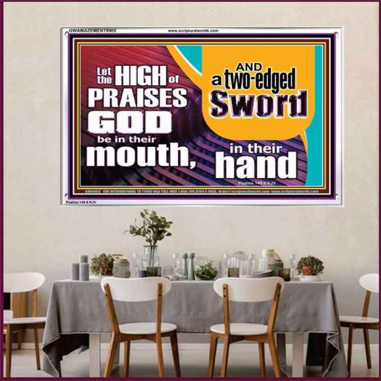 A TWO EDGED SWORD  Contemporary Christian Wall Art Acrylic Frame  GWAMAZEMENT9965  