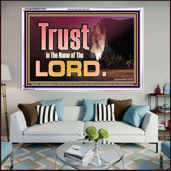 TRUST IN THE NAME OF THE LORD  Unique Scriptural ArtWork  GWAMAZEMENT10303  