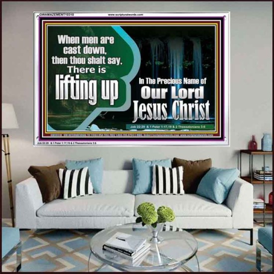 YOU ARE LIFTED UP IN CHRIST JESUS  Custom Christian Artwork Acrylic Frame  GWAMAZEMENT10310  