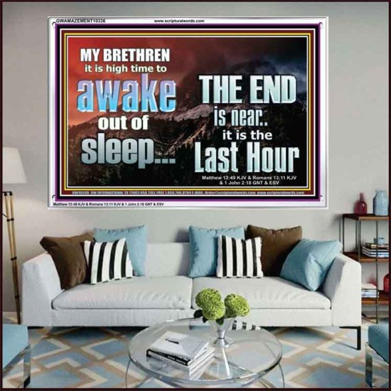 BRETHREN AWAKE OUT OF SLEEP THE END IS NEAR  Bible Verse Acrylic Frame Art  GWAMAZEMENT10336  