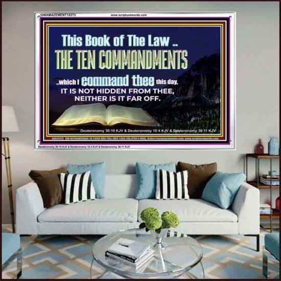 DO NOT IGNORE THE TEN COMMANDMENTS  Unique Power Bible Acrylic Frame  GWAMAZEMENT10373  