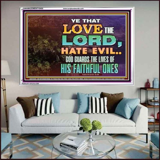 GOD GUARDS THE LIVES OF HIS FAITHFUL ONES  Children Room Wall Acrylic Frame  GWAMAZEMENT10405  