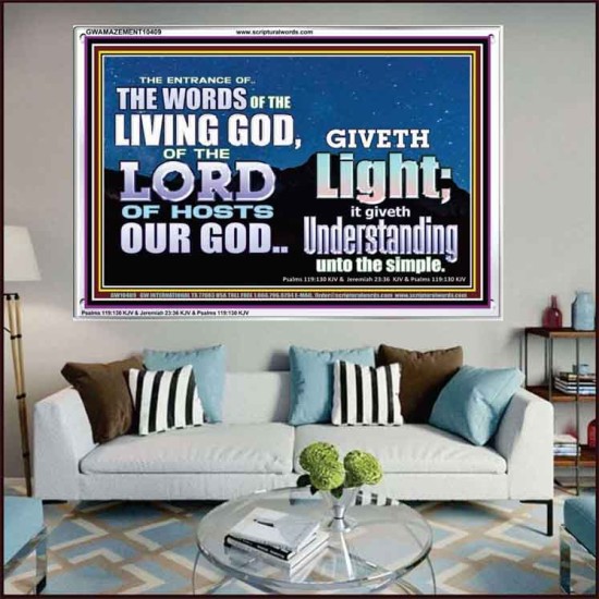 THE WORDS OF LIVING GOD GIVETH LIGHT  Unique Power Bible Acrylic Frame  GWAMAZEMENT10409  