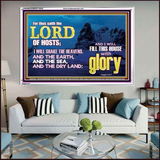 I WILL FILL THIS HOUSE WITH GLORY  Righteous Living Christian Acrylic Frame  GWAMAZEMENT10420  