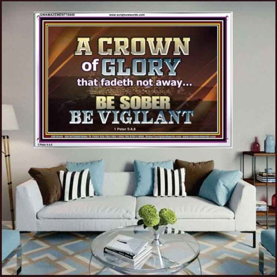 CROWN OF GLORY FOR OVERCOMERS  Scriptures Décor Wall Art  GWAMAZEMENT10440  