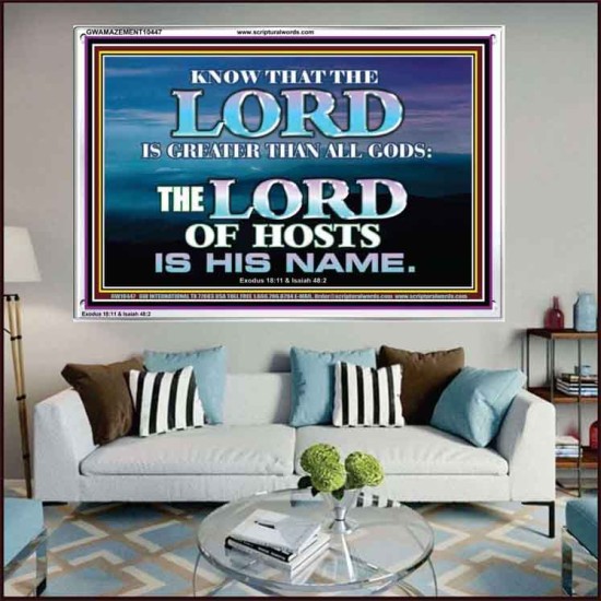 JEHOVAH GOD OUR LORD IS AN INCOMPARABLE GOD  Christian Acrylic Frame Wall Art  GWAMAZEMENT10447  