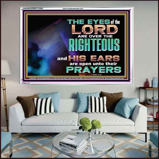 THE EYES OF THE LORD ARE OVER THE RIGHTEOUS  Religious Wall Art   GWAMAZEMENT10486  