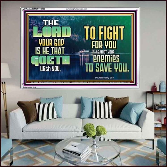 THE LORD IS WITH YOU TO SAVE YOU  Christian Wall Décor  GWAMAZEMENT10489  