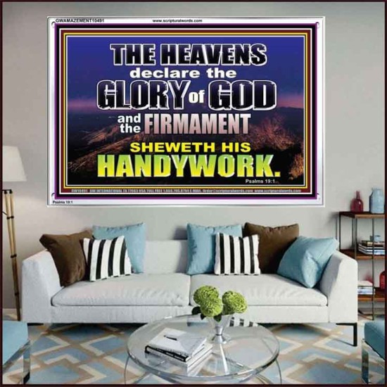 THE HEAVENS DECLARE THE GLORY OF THE LORD  Christian Wall Art Wall Art  GWAMAZEMENT10491  