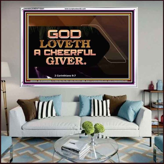 GOD LOVETH A CHEERFUL GIVER  Christian Paintings  GWAMAZEMENT10541  