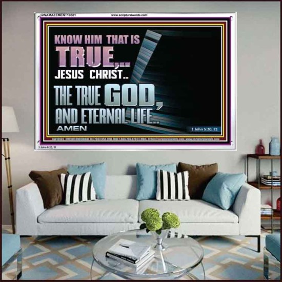 JESUS CHRIST THE TRUE GOD AND ETERNAL LIFE  Christian Wall Art  GWAMAZEMENT10581  