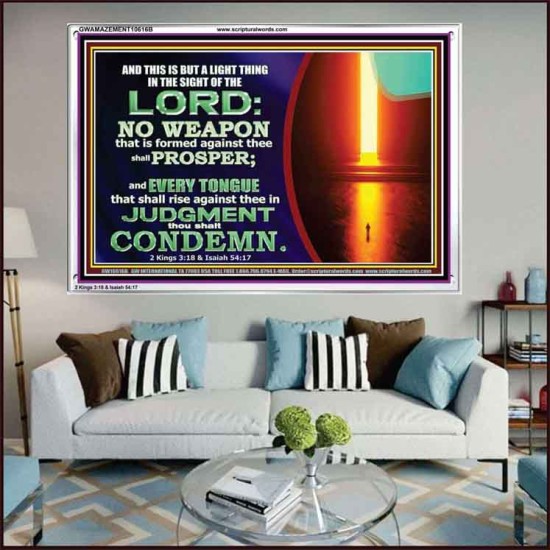 CONDEMN EVERY TONGUE THAT RISES AGAINST YOU IN JUDGEMENT  Custom Inspiration Scriptural Art Acrylic Frame  GWAMAZEMENT10616B  