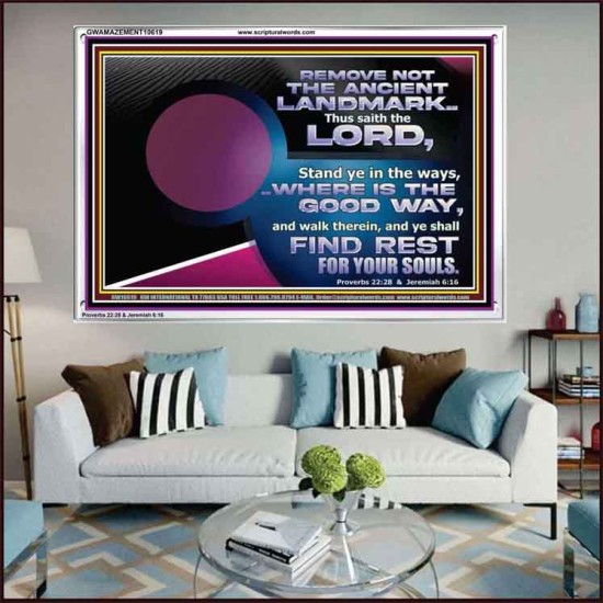 REMOVE NOT THE ANCIENT LANDMARK  Unique Bible Verse Acrylic Frame  GWAMAZEMENT10619  