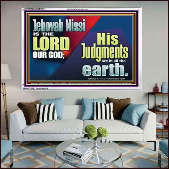 JEHOVAH NISSI IS THE LORD OUR GOD  Sanctuary Wall Acrylic Frame  GWAMAZEMENT10661  