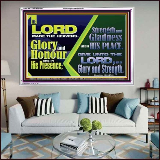 GLORY AND HONOUR ARE IN HIS PRESENCE  Eternal Power Acrylic Frame  GWAMAZEMENT10667  