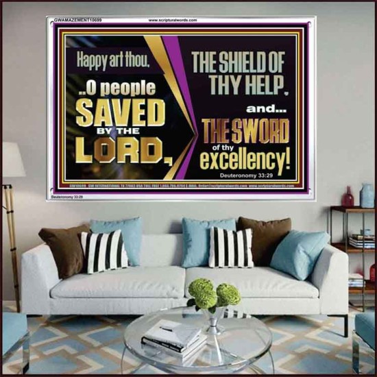 O PEOPLE SAVED BY THE LORD  Children Room Wall Acrylic Frame  GWAMAZEMENT10699  