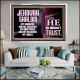 JEHOVAH SHALOM OUR GOODNESS FORTRESS HIGH TOWER DELIVERER AND SHIELD  Encouraging Bible Verse Acrylic Frame  GWAMAZEMENT10749  