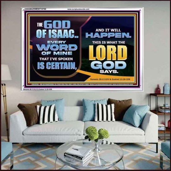 THE WORD OF THE LORD IS CERTAIN AND IT WILL HAPPEN  Modern Christian Wall Décor  GWAMAZEMENT10780  