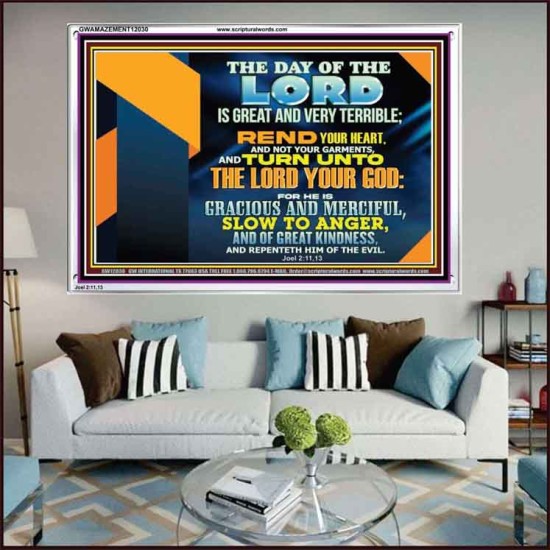 REND YOUR HEART AND NOT YOUR GARMENTS AND TURN BACK TO THE LORD  Righteous Living Christian Acrylic Frame  GWAMAZEMENT12030  