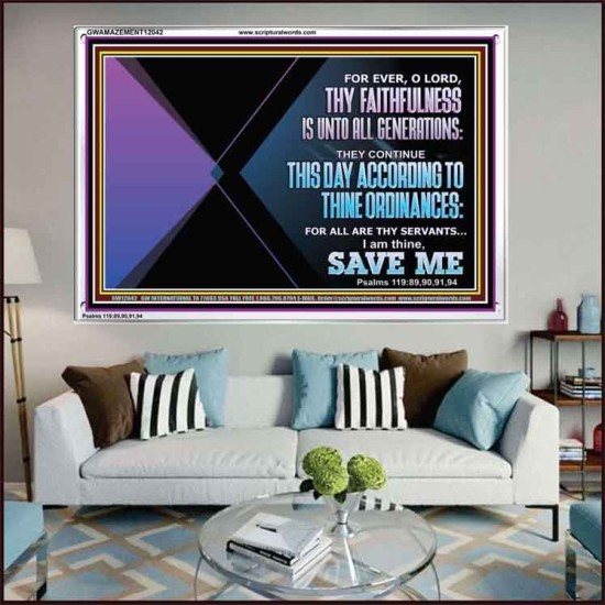 THIS DAY ACCORDING TO THY ORDINANCE O LORD SAVE ME  Children Room Wall Acrylic Frame  GWAMAZEMENT12042  