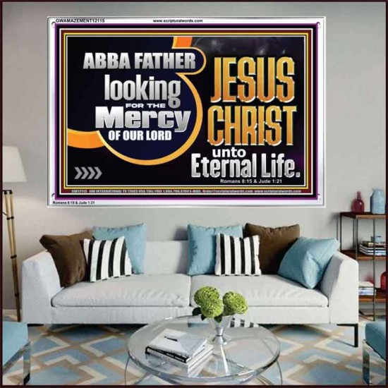 THE MERCY OF OUR LORD JESUS CHRIST UNTO ETERNAL LIFE  Décor Art Work  GWAMAZEMENT12115  
