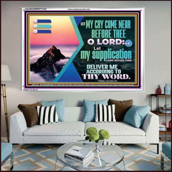 LET MY CRY COME NEAR BEFORE THEE O LORD  Inspirational Bible Verse Acrylic Frame  GWAMAZEMENT12165  