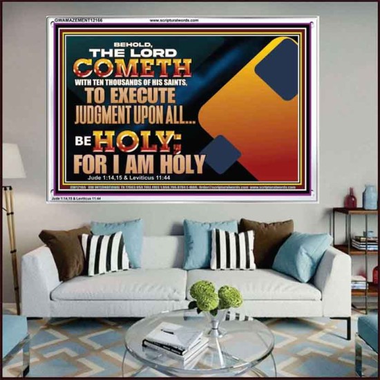 THE LORD COMETH WITH TEN THOUSANDS OF HIS SAINTS TO EXECUTE JUDGEMENT  Bible Verse Wall Art  GWAMAZEMENT12166  