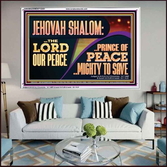 JEHOVAH SHALOM THE LORD OUR PEACE PRINCE OF PEACE  Righteous Living Christian Acrylic Frame  GWAMAZEMENT12251  