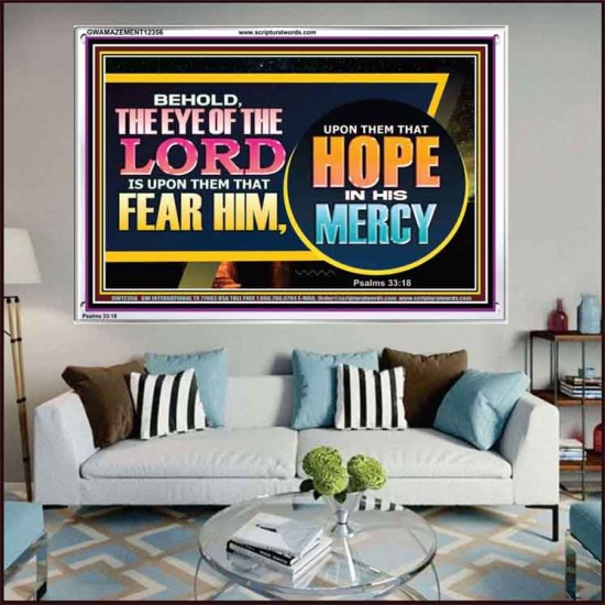 THE EYE OF THE LORD IS UPON THEM THAT FEAR HIM  Church Acrylic Frame  GWAMAZEMENT12356  