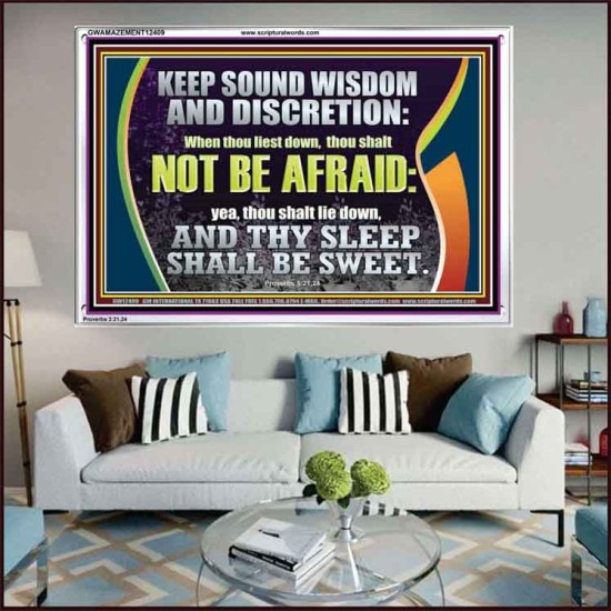 THY SLEEP SHALL BE SWEET  Ultimate Inspirational Wall Art  Acrylic Frame  GWAMAZEMENT12409  